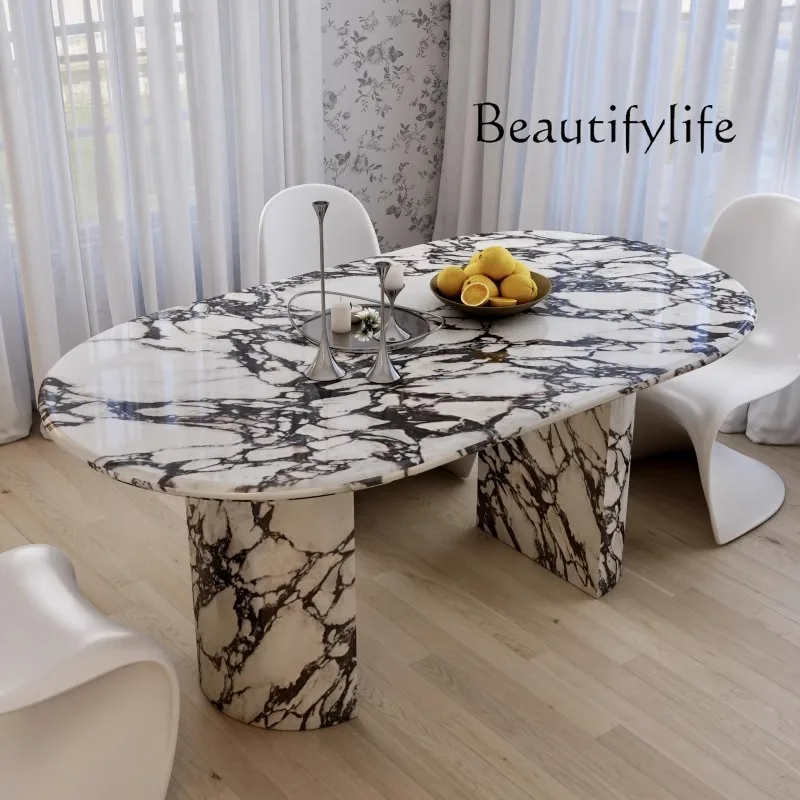 French retro marble dining table Caracatta purple light luxury retro simple small apartment oval dining table
French retro marble dining table Caracatta purple light luxury retro simple small apartment oval dining table