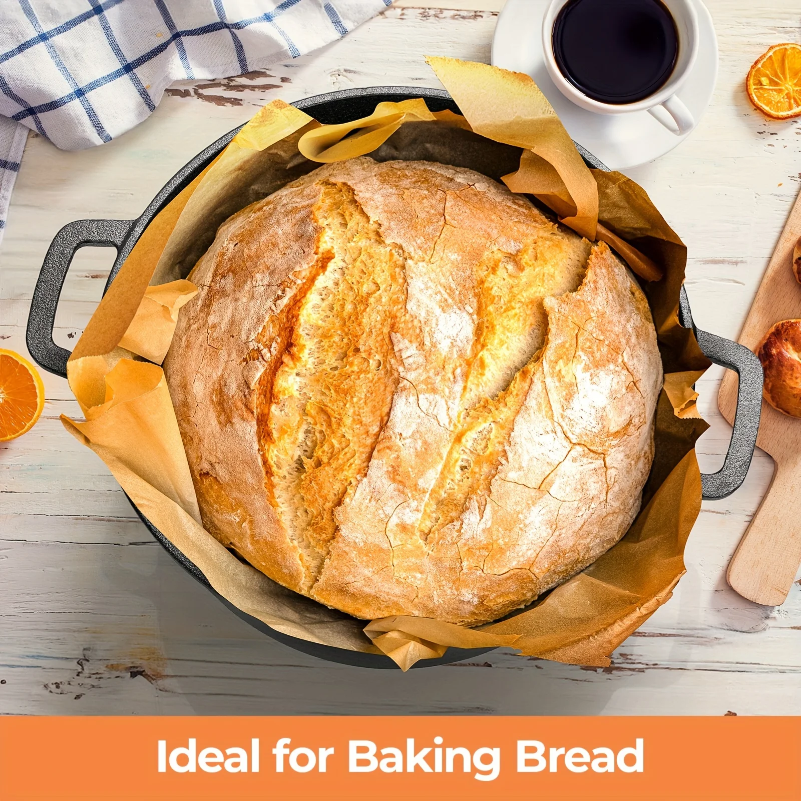 5.1QT Pot Body + 1.9QT Lid 2-in-1 Vegetable Oil Coated Dutch Oven (Includes Handle Cover + Scraper + Round Stand), Easter
5.1QT Pot Body + 1.9QT Lid 2-in-1 Vegetable Oil Coated Dutch Oven (Includes Handle Cover + Scraper + Round Stand), Easter