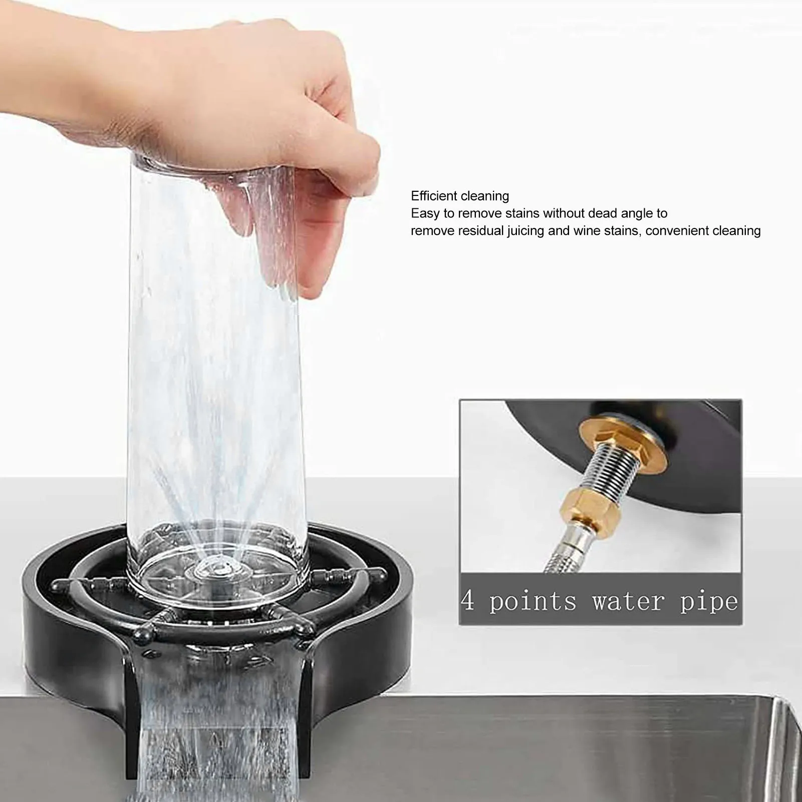 Bottle Rinser Simple ABS Stainless Steel High Pressure All Round Sink Bottle Washer Water Saving with Hose for Bar
Bottle Rinser Simple ABS Stainless Steel High Pressure All Round Sink Bottle Washer Water Saving with Hose for Bar
