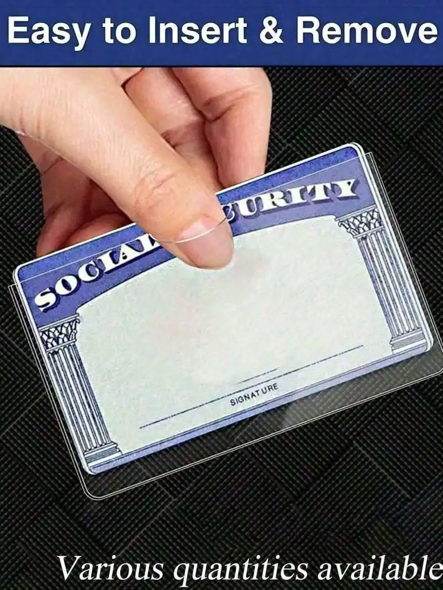 1pc/Premium Clear Card Sleeve for Social Cards, ID Cards, Postcards and Credit Cards - Heavy Duty Plastic, Sturdy and Reusable
1pc/Premium Clear Card Sleeve for Social Cards, ID Cards, Postcards and Credit Cards - Heavy Duty Plastic, Sturdy and Reusable