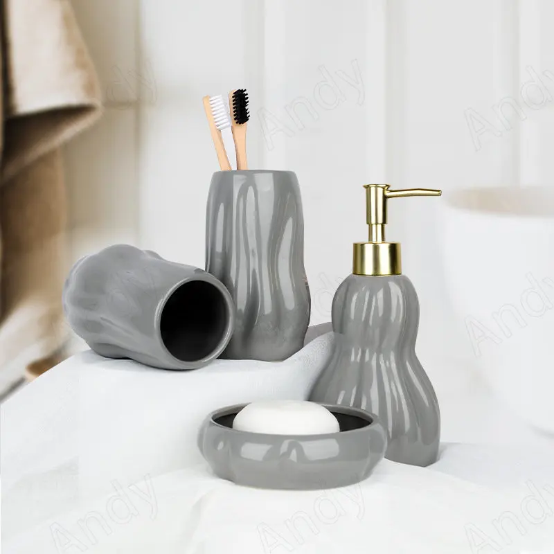 Modern Ceramic Bathroom Four Sets Washroom Desktop Body Wash Bottle Simplicity Shampoo Organizer Home Bathrooms Accessories
Modern Ceramic Bathroom Four Sets Washroom Desktop Body Wash Bottle Simplicity Shampoo Organizer Home Bathrooms Accessories