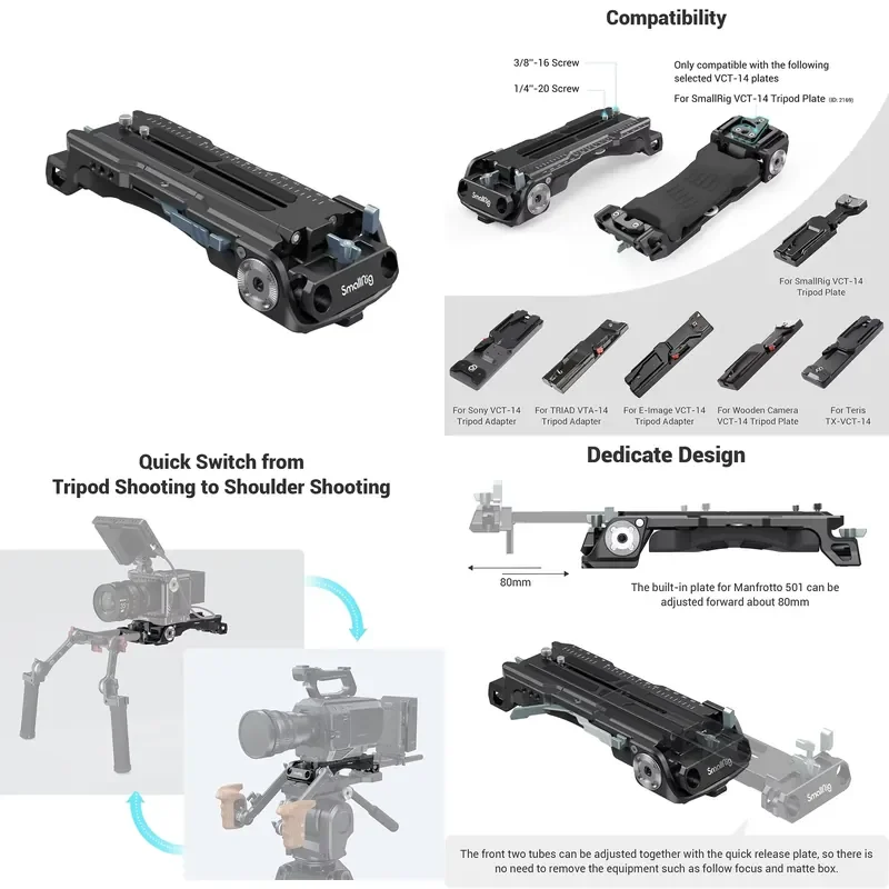 【CHIMU HOME】Quick Release Rosette Shoulder Plate, Tripod Adapter Fit VCT-14 For Studio Shooting
【CHIMU HOME】Quick Release Rosette Shoulder Plate, Tripod Adapter Fit VCT-14 For Studio Shooting