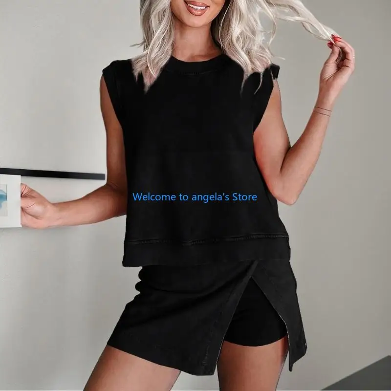 X4YC Women Summer 2 Piece Outfits Skort Sets Round Neck Sleeveless Top and High Waist Skort Sweatsuits Tracksuits
X4YC Women Summer 2 Piece Outfits Skort Sets Round Neck Sleeveless Top and High Waist Skort Sweatsuits Tracksuits