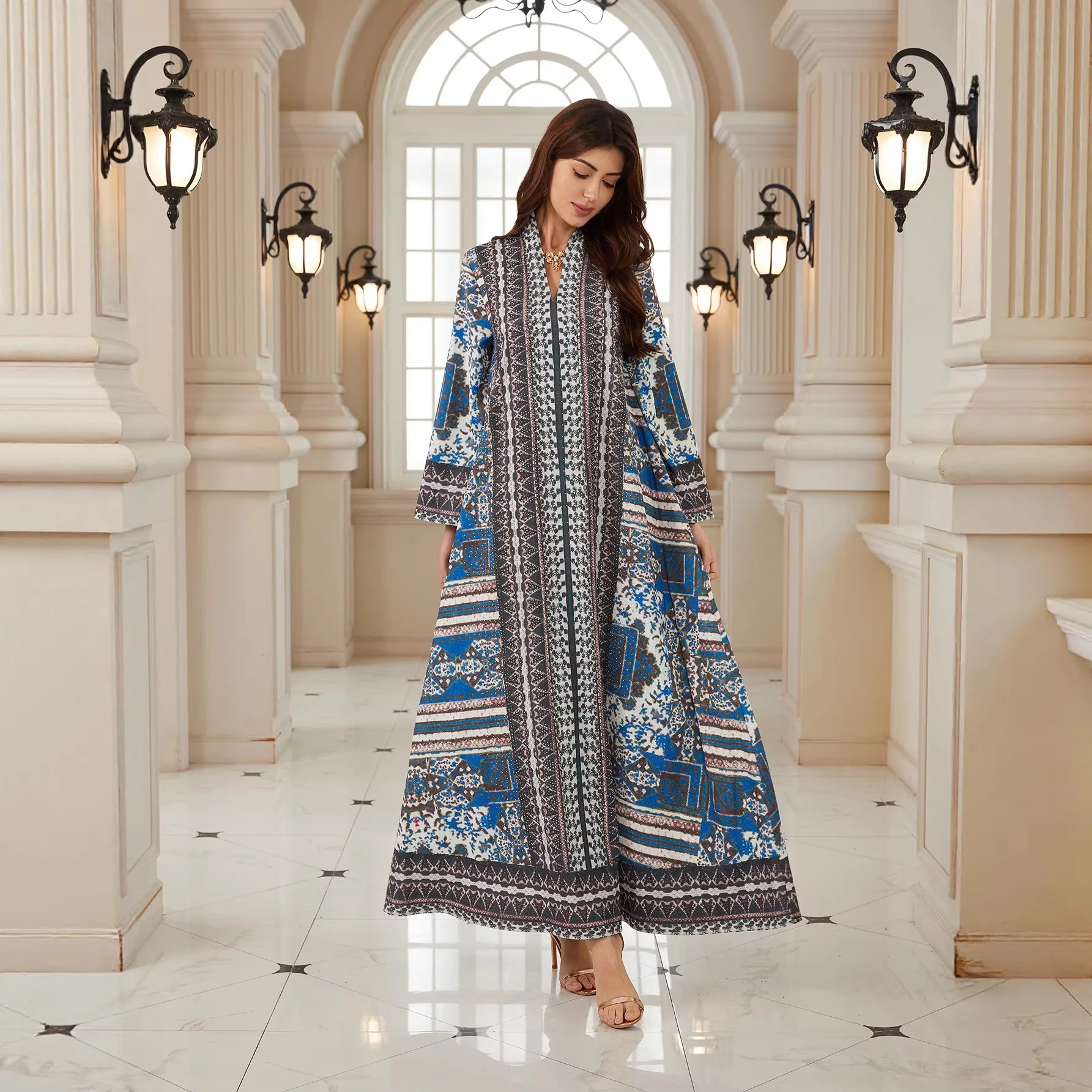 Bx10 2026 New Women's Long Sleeve Printed Dress With Traditional Dressess Robe Abaya Ramadan Dubai Luxury Islam Elegant
Bx10 2026 New Women's Long Sleeve Printed Dress With Traditional Dressess Robe Abaya Ramadan Dubai Luxury Islam Elegant