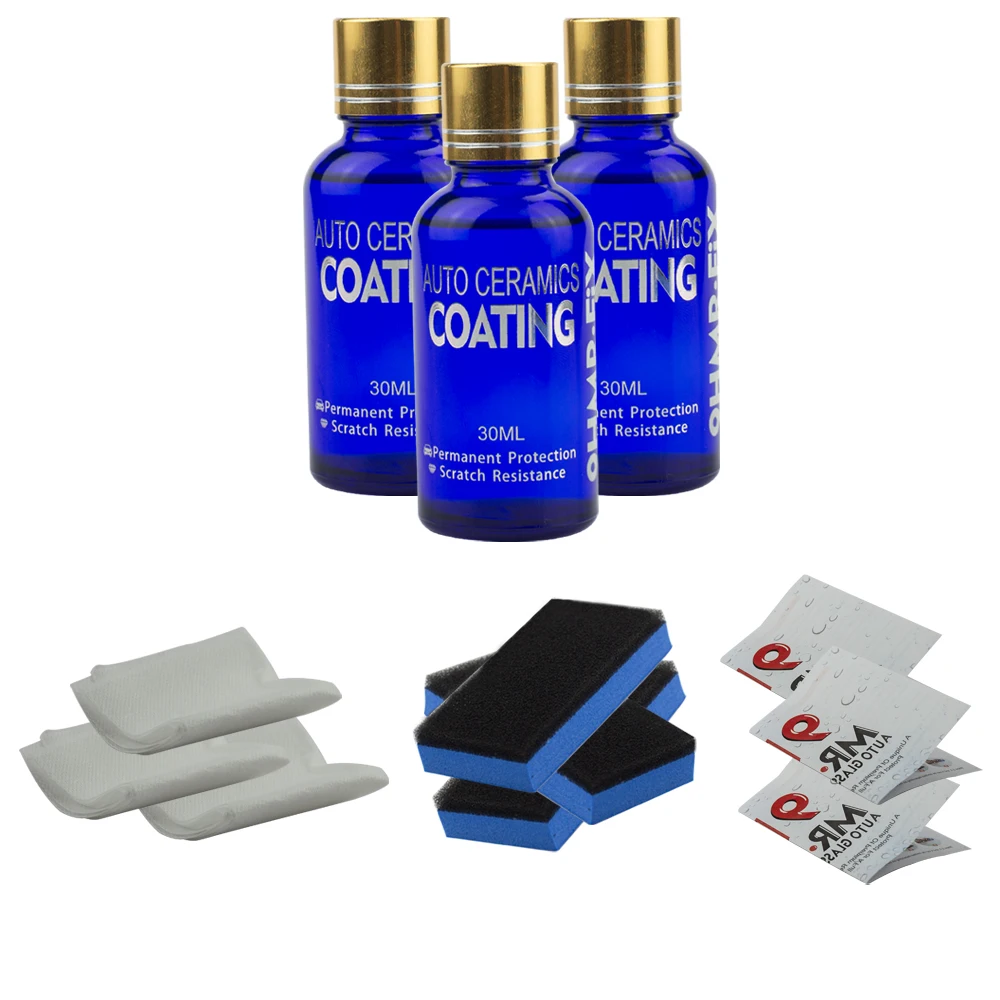 3PCS 9H Car Liquid Ceramic Coat Super Hydrophobic Glass Coating Set Polysiloxane and Nano materials Ceramics For Cars
3PCS 9H Car Liquid Ceramic Coat Super Hydrophobic Glass Coating Set Polysiloxane and Nano materials Ceramics For Cars