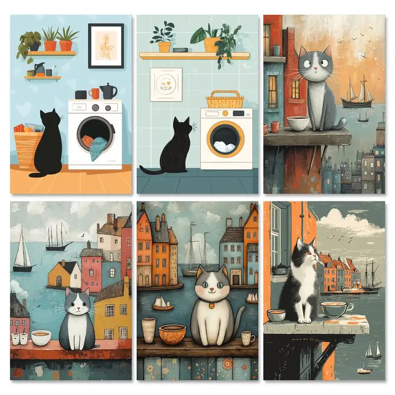 RUOPOTY Modern Diy Painting By Numbers With Frame Illustration Cat Landscape Acrylic Paint By Numbers For Home Decors
RUOPOTY Modern Diy Painting By Numbers With Frame Illustration Cat Landscape Acrylic Paint By Numbers For Home Decors