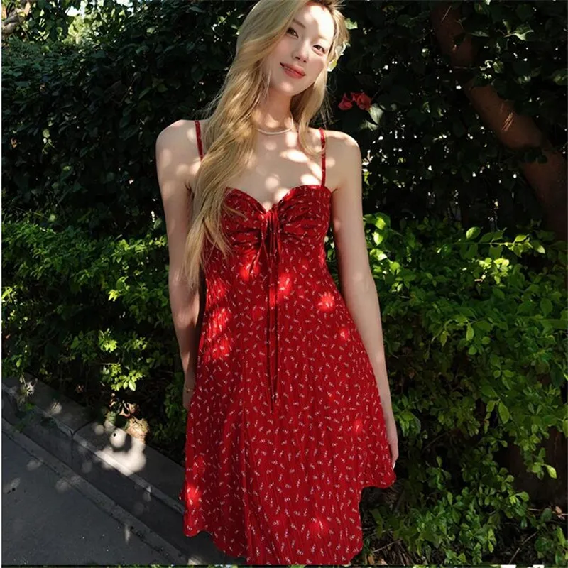 Summer New Holiday Print Red Mini Sexy Slip Dress Fashion Sleeveless V Neck Super Hot Dress Seaside Beach A Line Short Dress
Summer New Holiday Print Red Mini Sexy Slip Dress Fashion Sleeveless V Neck Super Hot Dress Seaside Beach A Line Short Dress