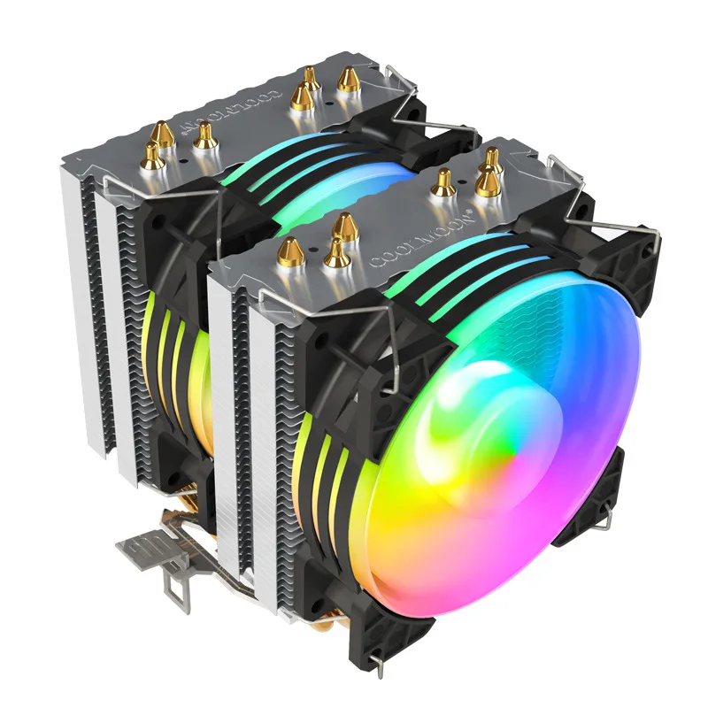 Dual fan air cooling, desktop cpu radiator
Dual fan air cooling, desktop cpu radiator