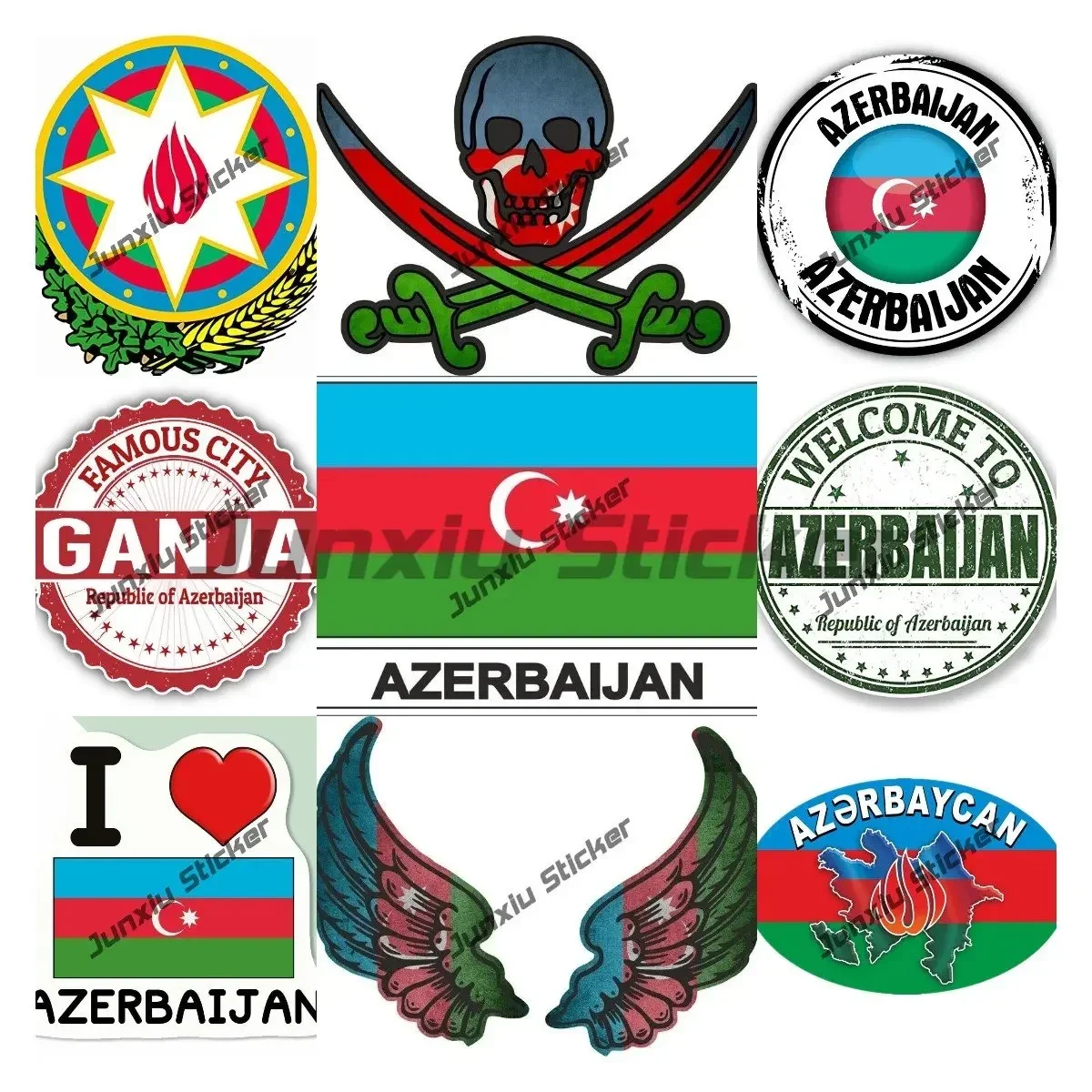 Azerbaijanis Flag Country Wings Pirate Skull Double Knife Vinyl Decal Waterproof Scratch-Proof Accessories for Car Suv Moto bike
Azerbaijanis Flag Country Wings Pirate Skull Double Knife Vinyl Decal Waterproof Scratch-Proof Accessories for Car Suv Moto bike