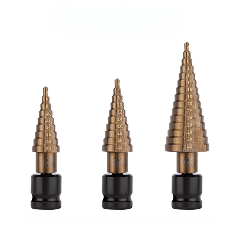Electric Wrench Drill Bit Woodworking Hole Metal Hole Opener Multifunctional Step Drill Hole Expanding Drill Rotary Head
Electric Wrench Drill Bit Woodworking Hole Metal Hole Opener Multifunctional Step Drill Hole Expanding Drill Rotary Head