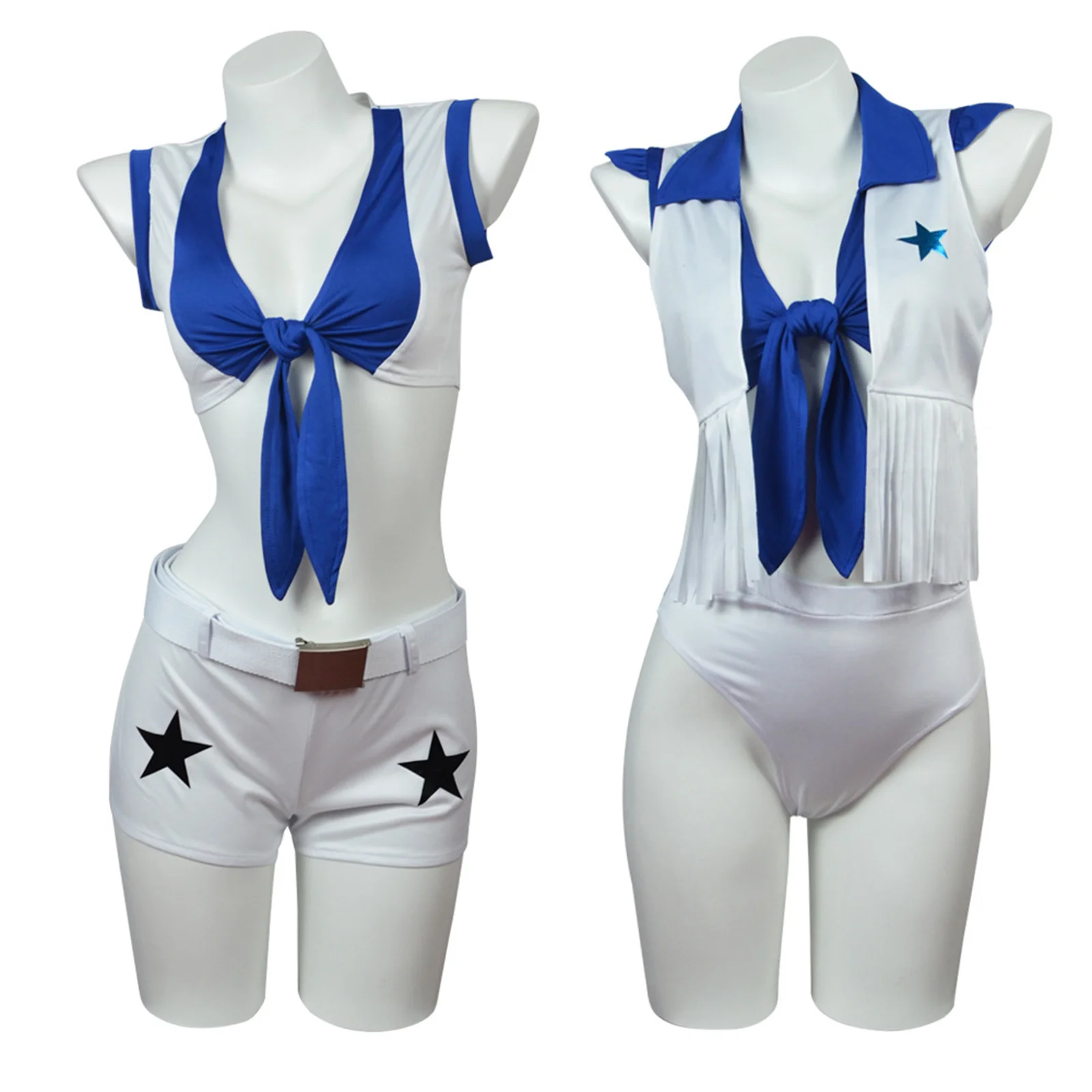 2 Kinds Swimwear Fringe Vest Briefs Dallas Cowboys Cosplay Costume Women Vest Shorts and Belt Halloween Christmas Party Outfits
2 Kinds Swimwear Fringe Vest Briefs Dallas Cowboys Cosplay Costume Women Vest Shorts and Belt Halloween Christmas Party Outfits