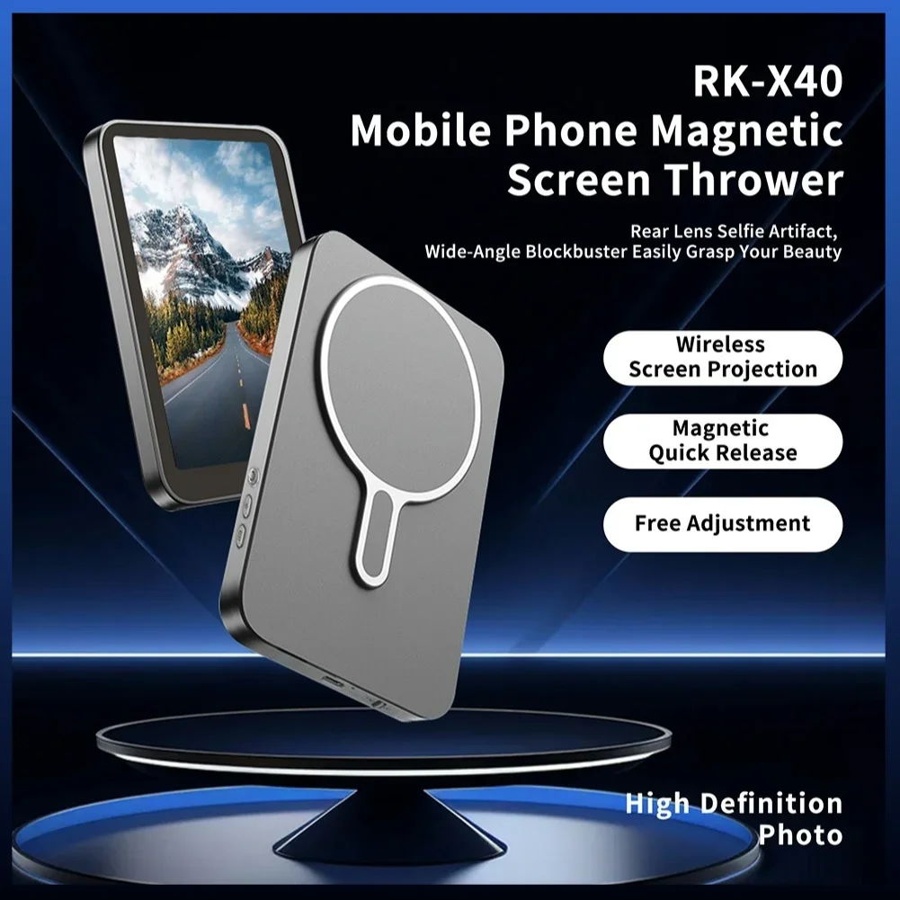Smartphone Magnetic Screen Wireless Connection Wireless Monitor Screen Lightweight Rear Camera Screen for Stream Video Recording
Smartphone Magnetic Screen Wireless Connection Wireless Monitor Screen Lightweight Rear Camera Screen for Stream Video Recording