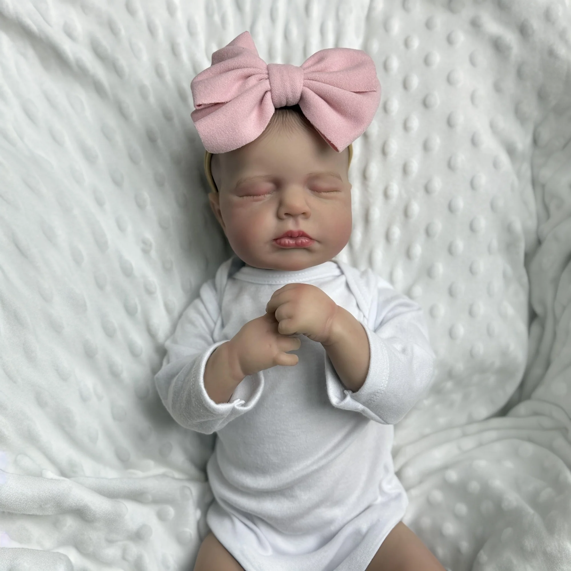 BZDOLL 48cm 19inch 3D-Paint Visible Veins Full Vinyl Reborn Baby Doll Asleep LouLou Handmade Lovely Birthday Gift
BZDOLL 48cm 19inch 3D-Paint Visible Veins Full Vinyl Reborn Baby Doll Asleep LouLou Handmade Lovely Birthday Gift
