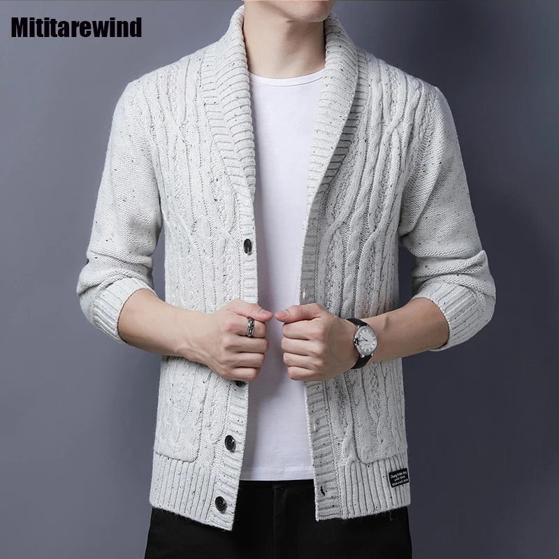 Spring Autumn Sweaters for Men Brand Business Cardigans Pocket Thick Turn Down Collar Knitted Sweater Fashion Gray Sweater Coat
Spring Autumn Sweaters for Men Brand Business Cardigans Pocket Thick Turn Down Collar Knitted Sweater Fashion Gray Sweater Coat
