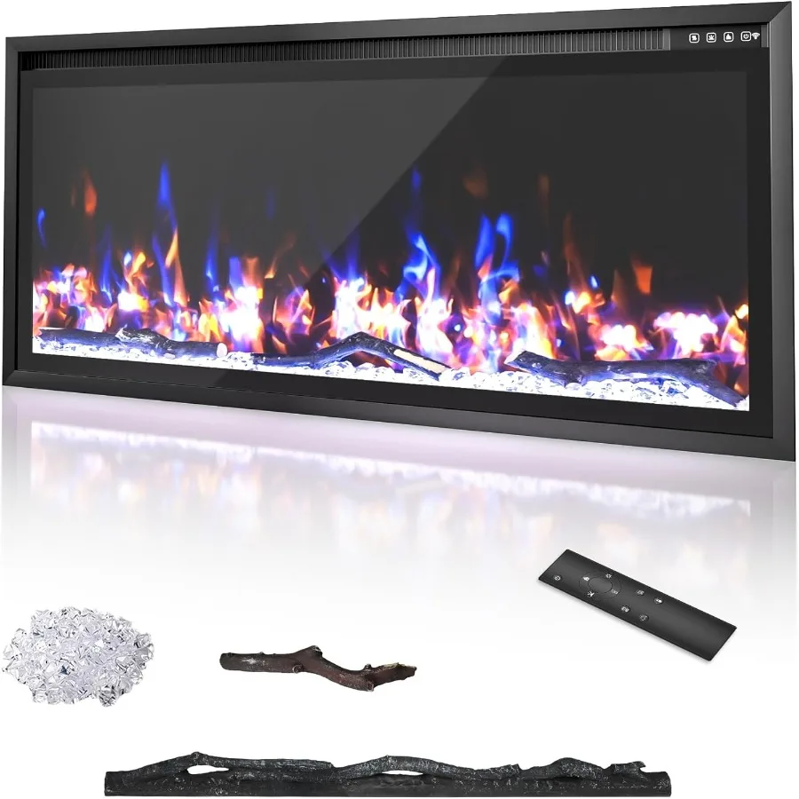 42'' Electric Fireplace Wall Mounted Fireplace Insert with Remote Control for Living Room Heating Featuring Timer Function Touc
42'' Electric Fireplace Wall Mounted Fireplace Insert with Remote Control for Living Room Heating Featuring Timer Function Touc