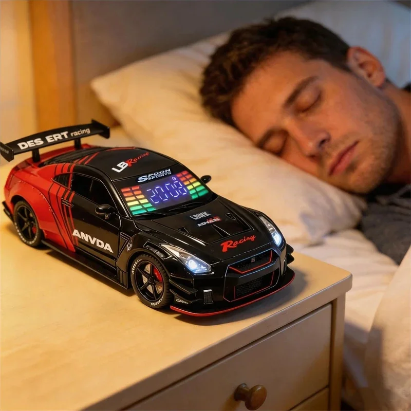 Black Red Simulation Widebody Racing Hypercar Alarm Clock Metal LED Display Spray Function Desk Decor Gift For Car Lovers
Black Red Simulation Widebody Racing Hypercar Alarm Clock Metal LED Display Spray Function Desk Decor Gift For Car Lovers
