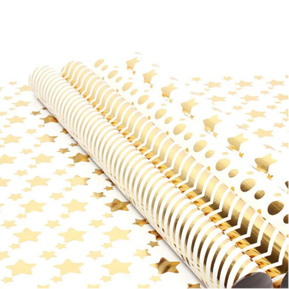 4Pcs Star Wrapping Paper Birthday Wedding Decor Wedding Gift Wrap Glossy Eco Material Gold Wrapping Paper Craft Project
4Pcs Star Wrapping Paper Birthday Wedding Decor Wedding Gift Wrap Glossy Eco Material Gold Wrapping Paper Craft Project
