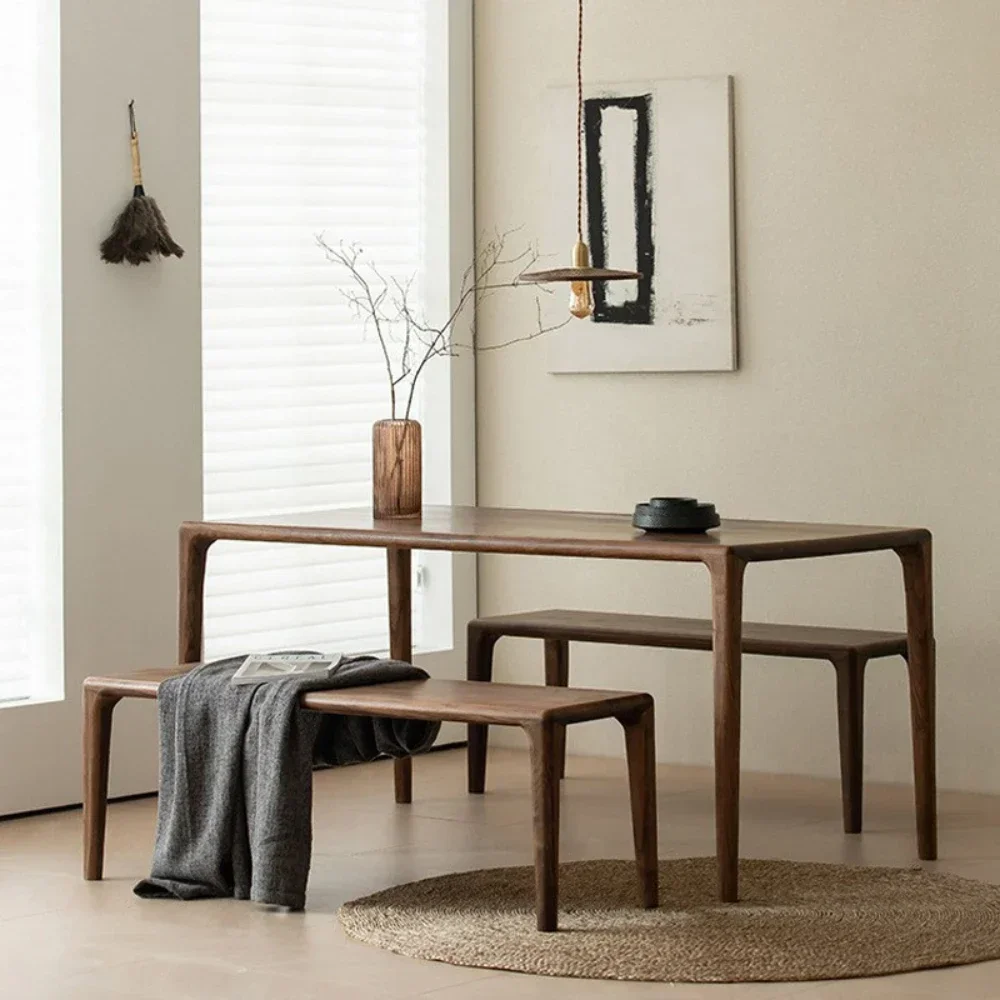Nordic Modern Minimalist North American Black Walnut Cherry Wood Solid Wood Art Rectangular Dining Table Chairs and Stools Combi
Nordic Modern Minimalist North American Black Walnut Cherry Wood Solid Wood Art Rectangular Dining Table Chairs and Stools Combi