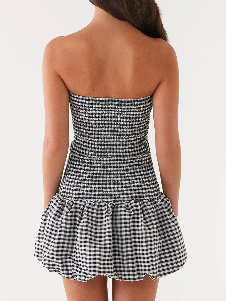 Women s Plaid Off Shoulder Mini Dress with Puffball Sleeves and Tube Top Design for a Stylish Look
Women s Plaid Off Shoulder Mini Dress with Puffball Sleeves and Tube Top Design for a Stylish Look