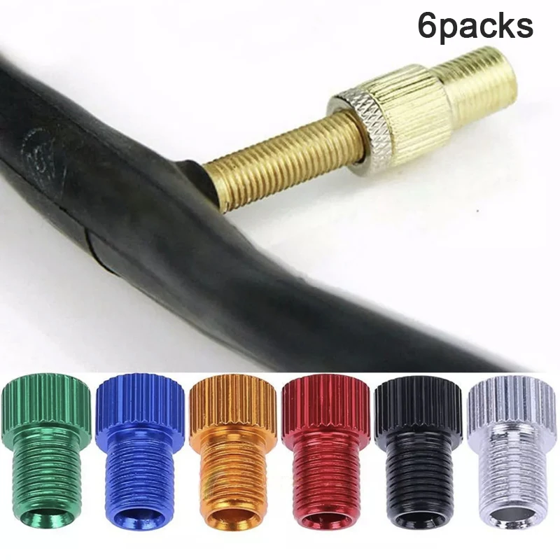 6 Pcs Aluminum Bicycle Bike Valve PRESTA To SCHRADER Converter Car Valve Adapter 
6 Pcs Aluminum Bicycle Bike Valve PRESTA To SCHRADER Converter Car Valve Adapter