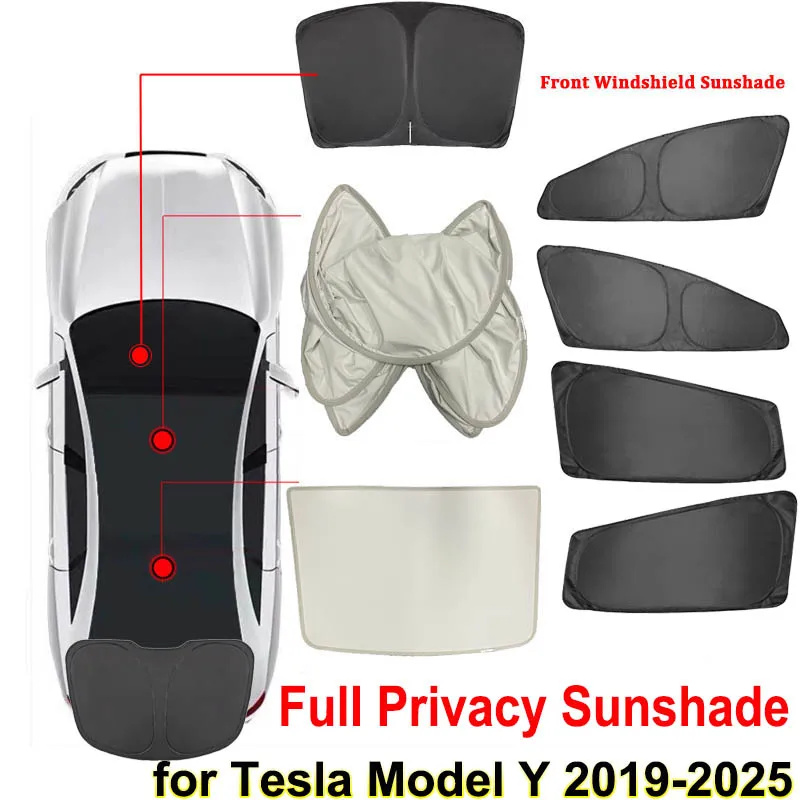Car Full Privacy Sunshade Cover Roof Windows Sun Shade for Tesla Model Y Juniper 2025 2024 Sun Visor Protector Trip Accessories
Car Full Privacy Sunshade Cover Roof Windows Sun Shade for Tesla Model Y Juniper 2025 2024 Sun Visor Protector Trip Accessories