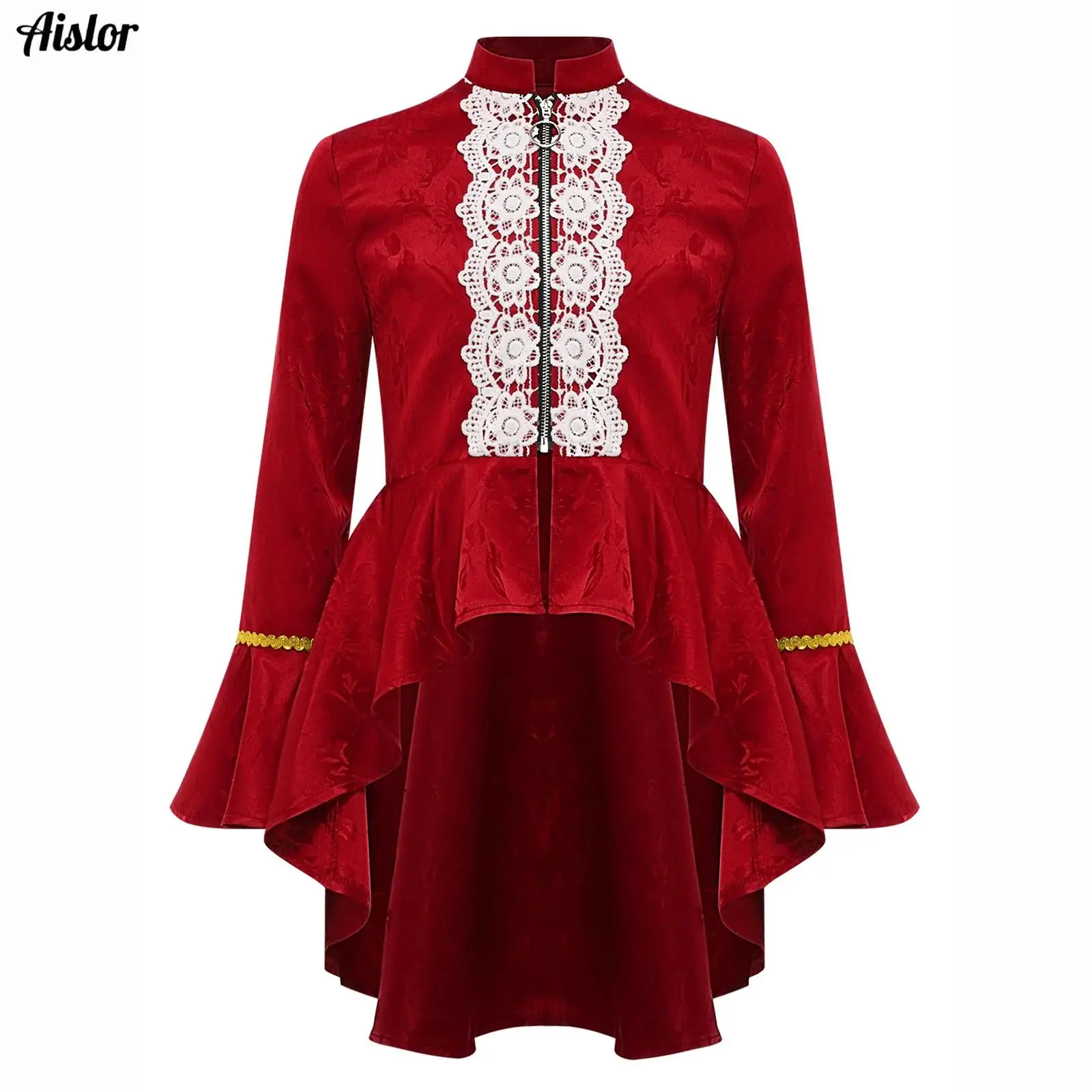 Girls Medieval Renaissance Jacket Pirate Cosplay Costume Gothic Steampunk Long Sleeves Lace Flounce Coat Victorian Tailcoat
Girls Medieval Renaissance Jacket Pirate Cosplay Costume Gothic Steampunk Long Sleeves Lace Flounce Coat Victorian Tailcoat