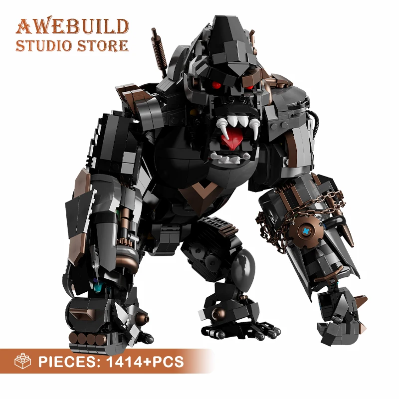NEW Mecha Gorilla Building Blocks 1414Pcs MOC Robotic Animal Orangutan Bricks 3D Model Chimpanzee Warrior Figures Toy Room Decor
NEW Mecha Gorilla Building Blocks 1414Pcs MOC Robotic Animal Orangutan Bricks 3D Model Chimpanzee Warrior Figures Toy Room Decor
