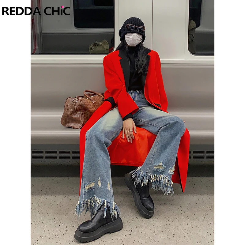 REDDACHiC 2023 Spring Baggy Jeans Women Hip Hop Streetwear Ripped Tassel Pants Wide Leg Loose Lady Trousers Vintage Y2k Clothes
REDDACHiC 2023 Spring Baggy Jeans Women Hip Hop Streetwear Ripped Tassel Pants Wide Leg Loose Lady Trousers Vintage Y2k Clothes