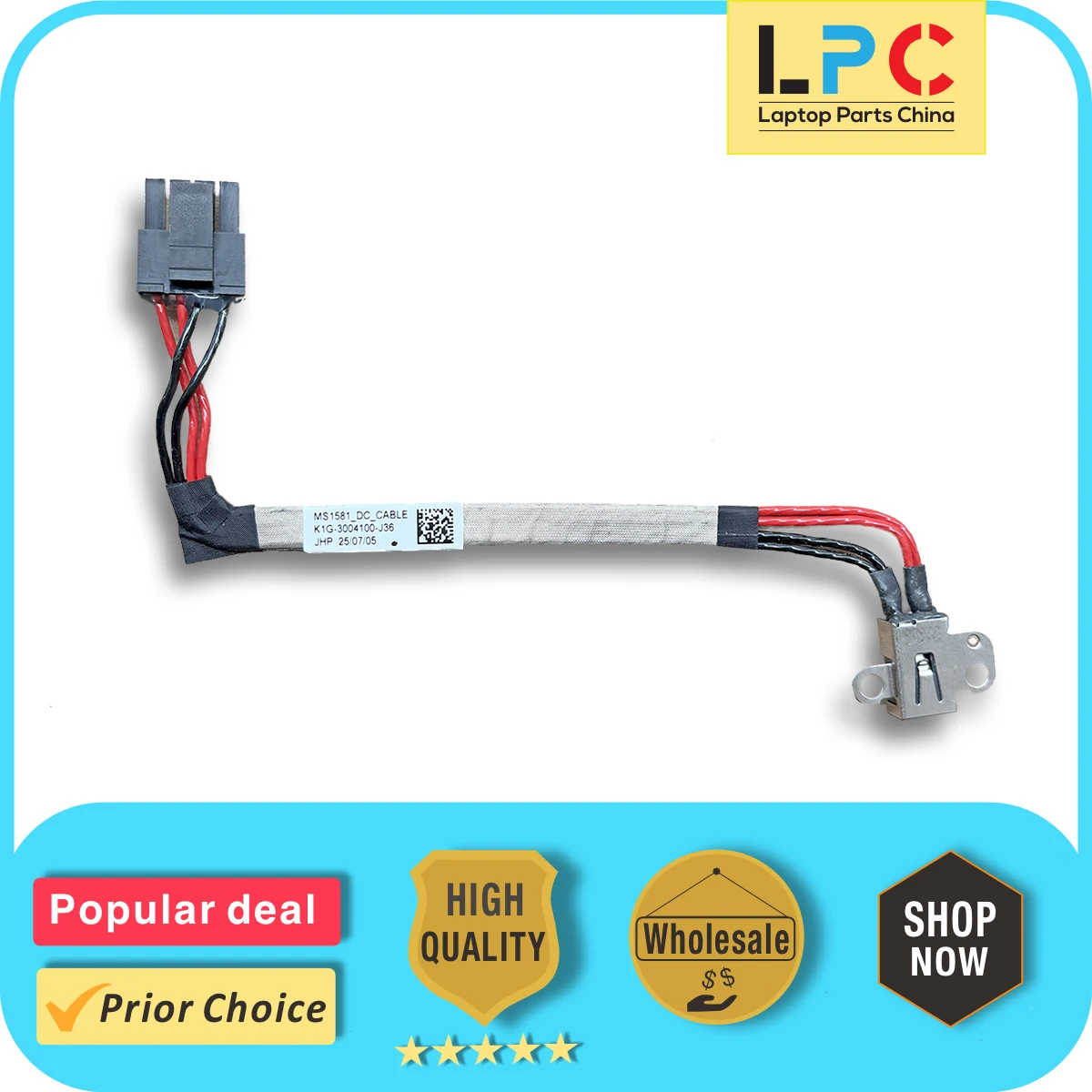 DC Power Jack Charging Port Socket Connector with cable For MSI Katana 66 GF66 GL66 11UE 11UG MS1581 K1G-3004100-V03 new
DC Power Jack Charging Port Socket Connector with cable For MSI Katana 66 GF66 GL66 11UE 11UG MS1581 K1G-3004100-V03 new