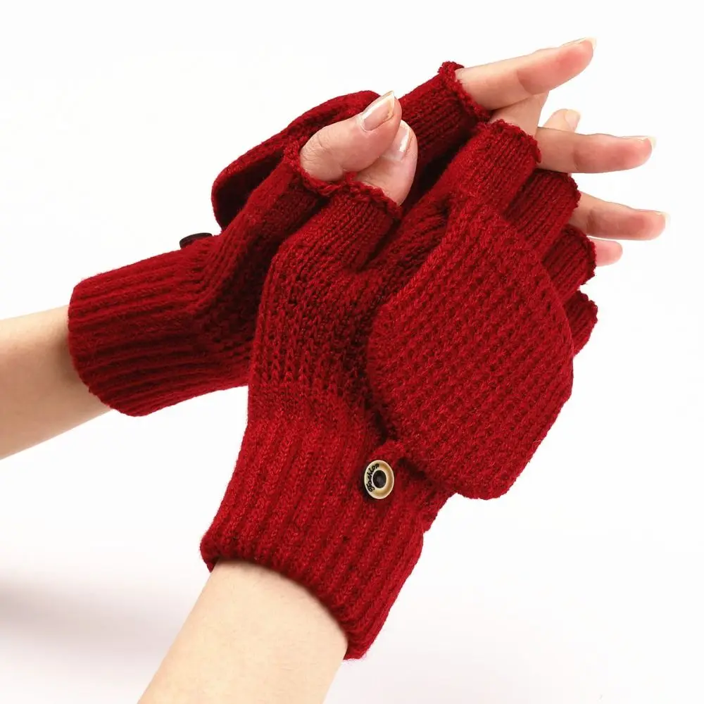 1 Pair Thickened Windproof Solid Color Warm Gloves Touch Screen Gloves Half Finger Gloves Knitting Mitten
1 Pair Thickened Windproof Solid Color Warm Gloves Touch Screen Gloves Half Finger Gloves Knitting Mitten