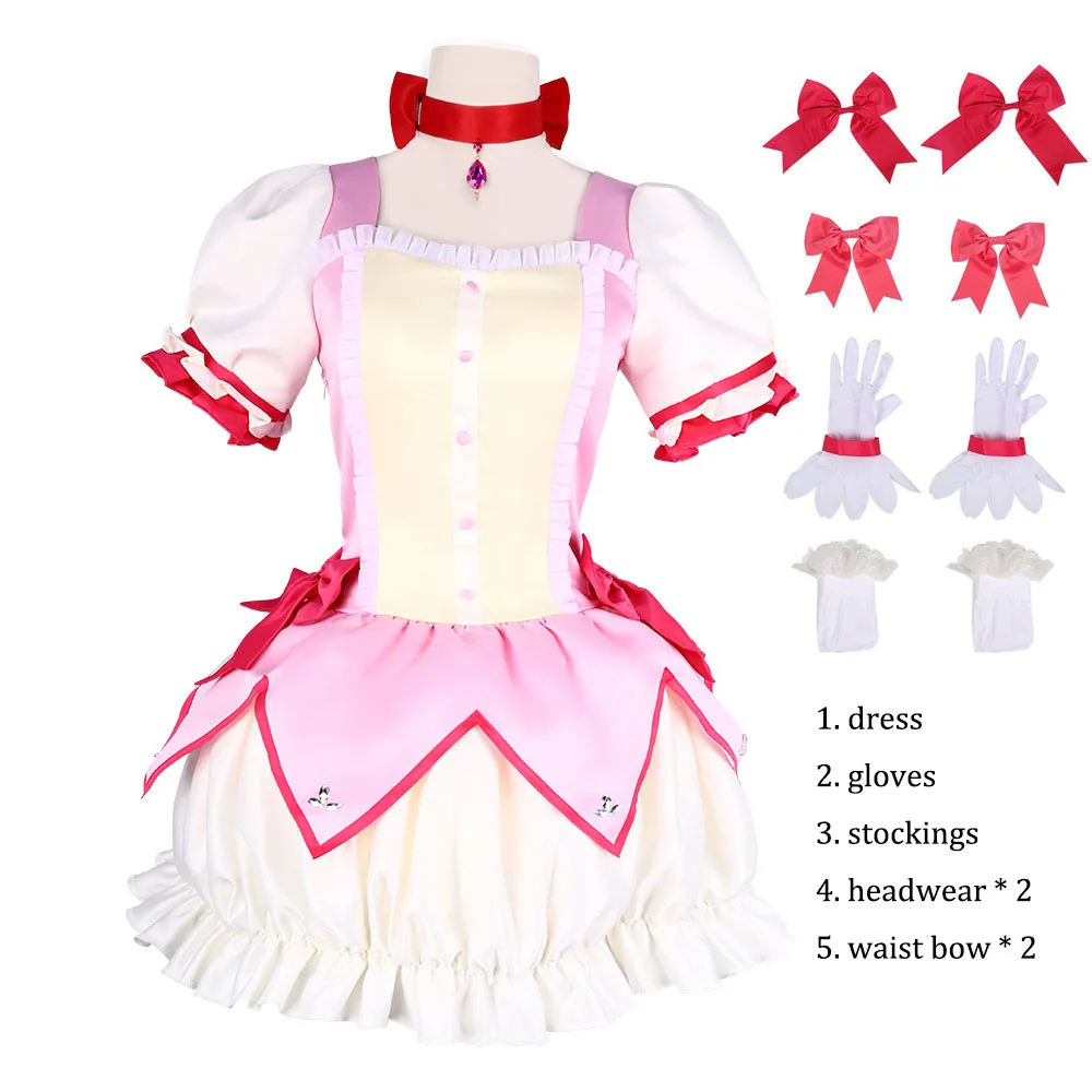 Kaname Madoka Cosplay Puella Magi Madoka Magica Cosplay Costume Pink Ball Dress Accessories Halloween Outfit Women Girls Suits
Kaname Madoka Cosplay Puella Magi Madoka Magica Cosplay Costume Pink Ball Dress Accessories Halloween Outfit Women Girls Suits