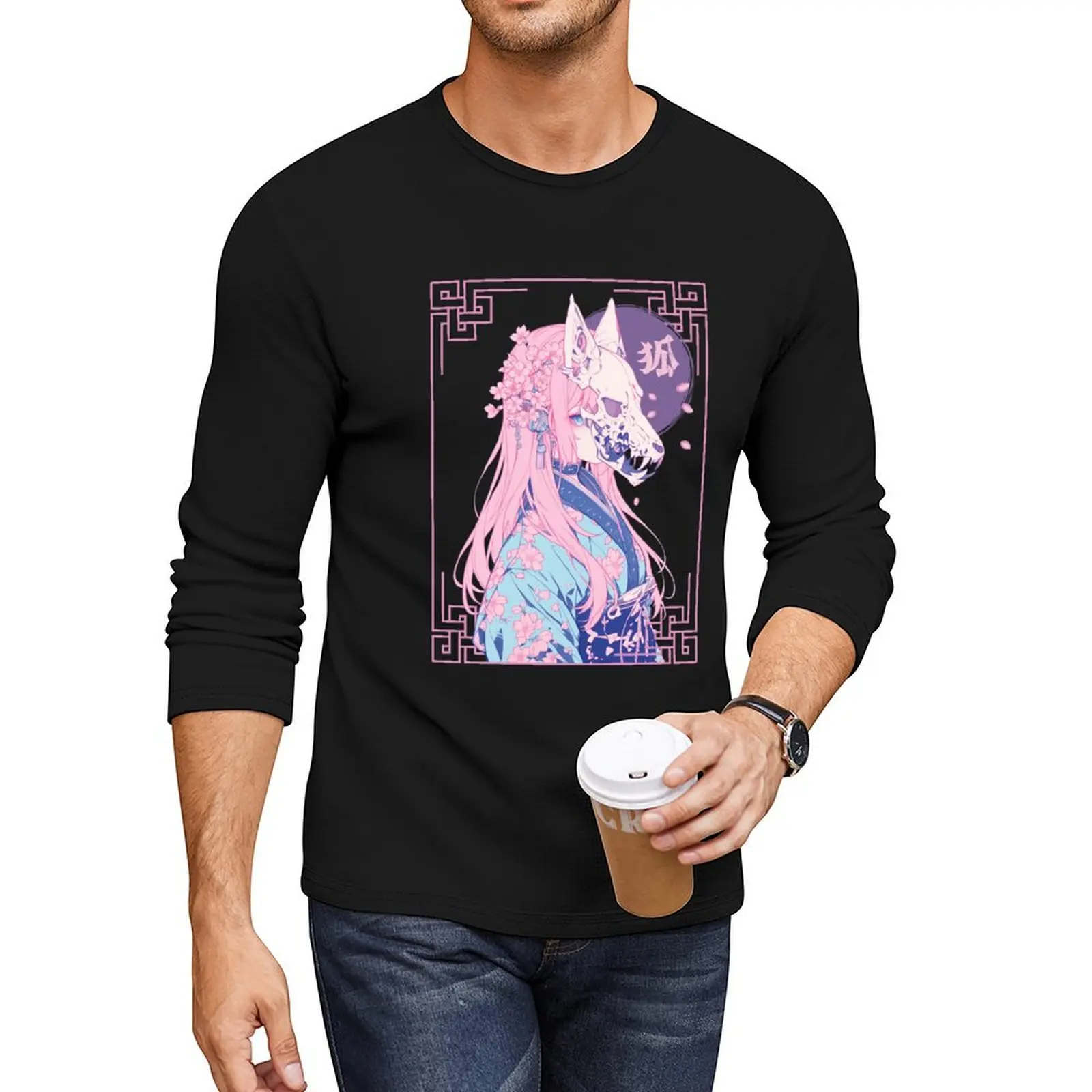 Pink Kitsune Fox Skull Girl Long T-Shirt quick drying shirt plain t-shirt mens graphic t-shirts hip hop
Pink Kitsune Fox Skull Girl Long T-Shirt quick drying shirt plain t-shirt mens graphic t-shirts hip hop