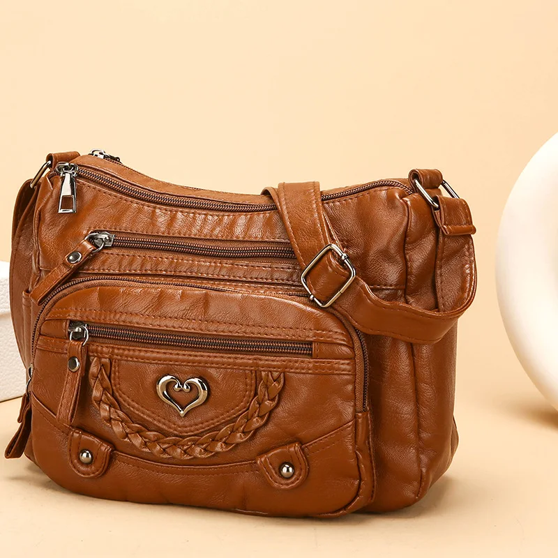 Soft Texture Crossbody Bag Single Shoulder Large Capacity Multiple Pockets Middle-Aged Mother Backpack Woman
Soft Texture Crossbody Bag Single Shoulder Large Capacity Multiple Pockets Middle-Aged Mother Backpack Woman