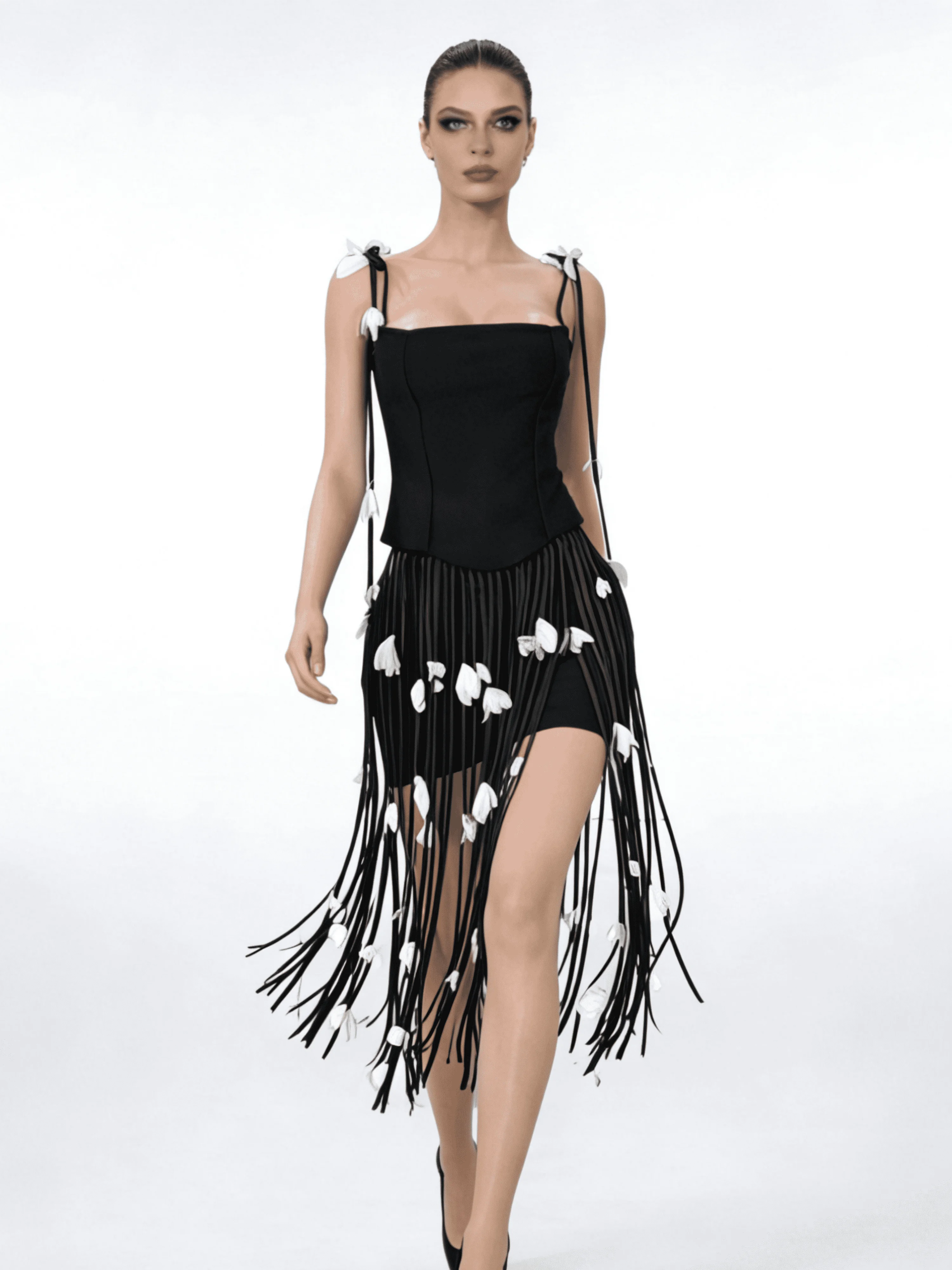 Шикарное гламурное платье на бретельках с бахромой, костюм для выступлений, вечерние костюмы для выпускного вечера, ночного клуба, сценический коктейльный наряд
Шикарное гламурное платье на бретельках с бахромой, костюм для выступлений, вечерние костюмы для выпускного вечера, ночного клуба, сценический коктейльный наряд