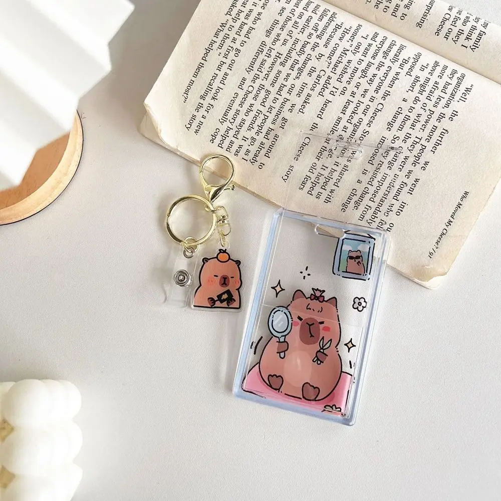 Cartoon Keychain Pendant Capybara Card Sleeve Protective Case PVC Bus Card Holder Kawaii Transparent ID Card Cover Outdoor
Cartoon Keychain Pendant Capybara Card Sleeve Protective Case PVC Bus Card Holder Kawaii Transparent ID Card Cover Outdoor