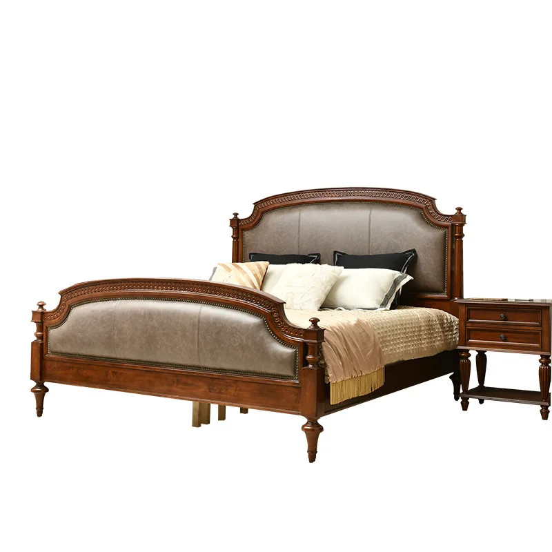 Solid wood bed American retro double bed 1.8 meters modern simple light luxury Nordic solid wood bed 2 meters
Solid wood bed American retro double bed 1.8 meters modern simple light luxury Nordic solid wood bed 2 meters