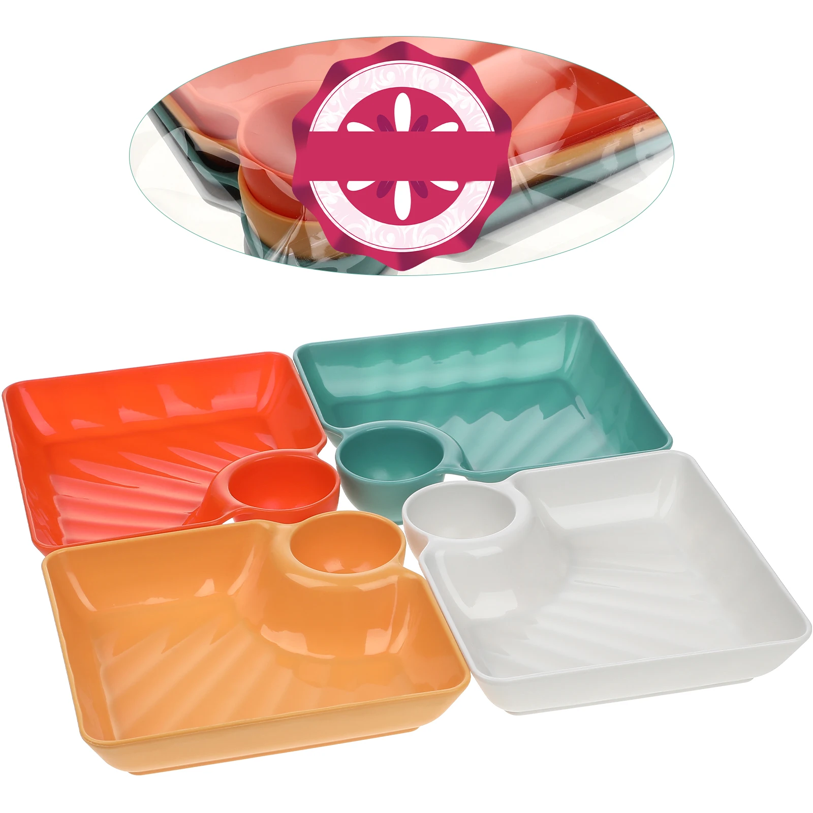 4 pcs Snack Plate Dumpling Dish Sauce Holder Food Serving Platter Chips Dip Tray Party Banquet Kitchen Sushi Tool PP Material
4 pcs Snack Plate Dumpling Dish Sauce Holder Food Serving Platter Chips Dip Tray Party Banquet Kitchen Sushi Tool PP Material