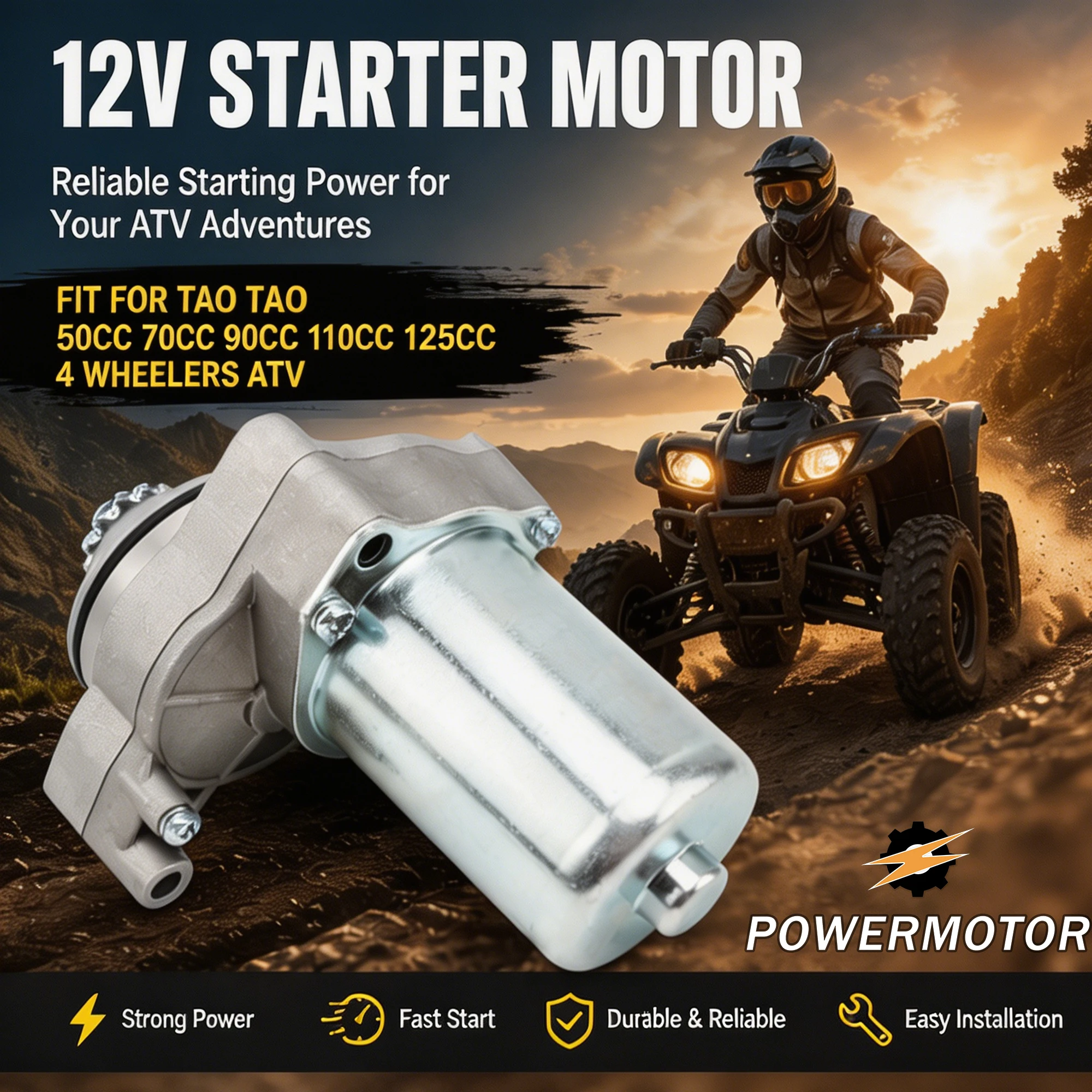 12V DirtBike Motorcycle Electric Starter For Tao Tao 50cc 70cc 90cc 110cc 125cc ATV Moped Motocross Starter Modified Accessories
12V DirtBike Motorcycle Electric Starter For Tao Tao 50cc 70cc 90cc 110cc 125cc ATV Moped Motocross Starter Modified Accessories