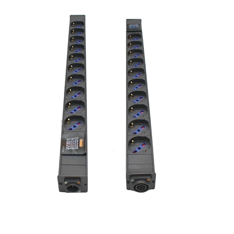 PDU Power Strip Schuko adaptor EU Italy socket 2-10AC Power Link Output Box Schuko Powerlink box with powercon inlet and outlet
PDU Power Strip Schuko adaptor EU Italy socket 2-10AC Power Link Output Box Schuko Powerlink box with powercon inlet and outlet
