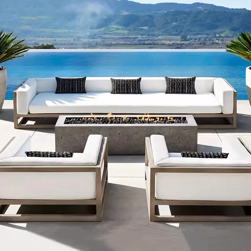 Nordic Modern Hotel Terrace Leisure Sofa Combination Aluminum Frame Outdoor Garden Sofa Set
Nordic Modern Hotel Terrace Leisure Sofa Combination Aluminum Frame Outdoor Garden Sofa Set