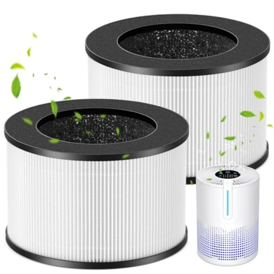 Replacement Only Compatible with MOOKA Air Purifier, 3-in-1 Pre-Filter, HEPA Filter, High-Efficiency Activated Carbon Filter Fi
Replacement Only Compatible with MOOKA Air Purifier, 3-in-1 Pre-Filter, HEPA Filter, High-Efficiency Activated Carbon Filter Fi