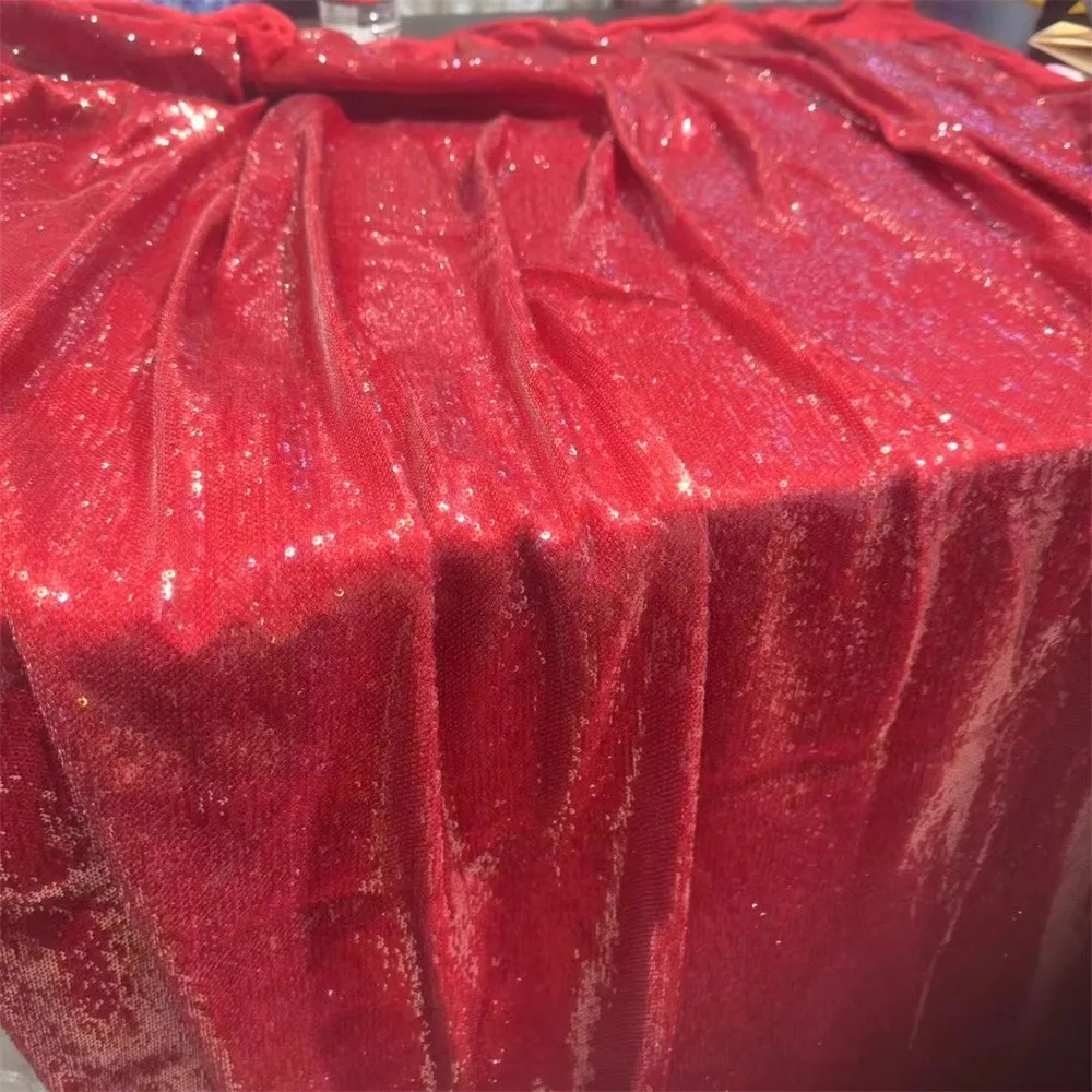 Classic Encrypted Version Mesh Bottom 5mm Sequin Embroidery Fabric, Full Bead Embroidery Fabric For Wine Red Dress
Classic Encrypted Version Mesh Bottom 5mm Sequin Embroidery Fabric, Full Bead Embroidery Fabric For Wine Red Dress