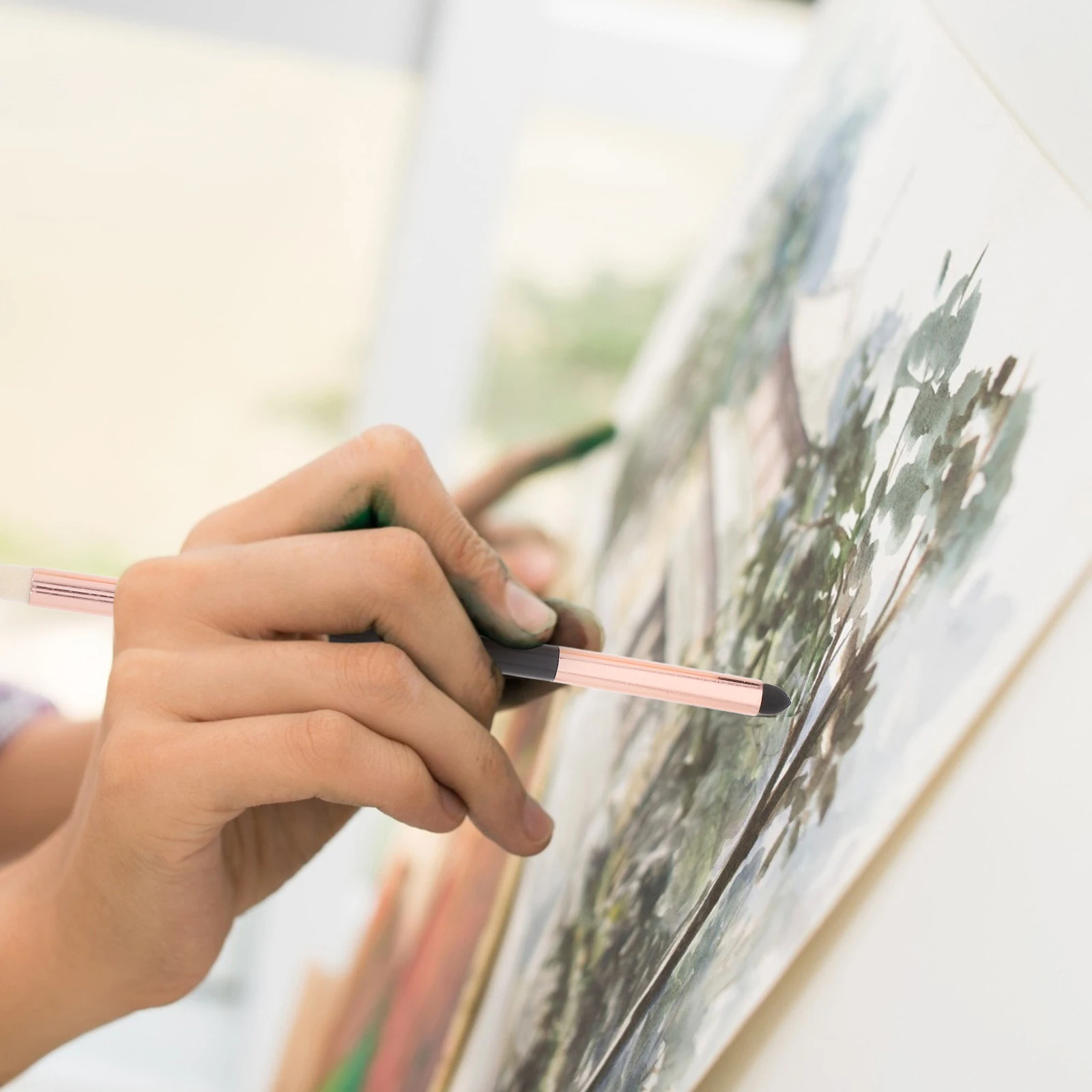 6pcs Blending Sponge Pen Set Washable Sketch Wipe Pens For Artists Dual Size Rubbing Sponge Brush For Detail Erasing Highlightin
6pcs Blending Sponge Pen Set Washable Sketch Wipe Pens For Artists Dual Size Rubbing Sponge Brush For Detail Erasing Highlightin