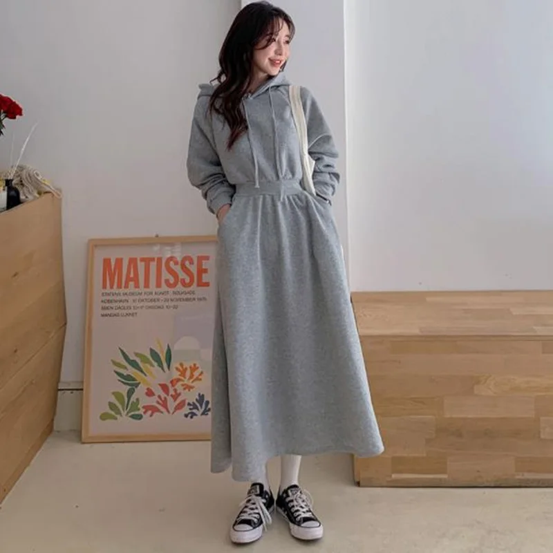 Autumn Winter New Hooded Sweatirt Dr Women's Knee-Length Long Korean Version Waist-Cinching Slimming Pleated Base Skirt
Autumn Winter New Hooded Sweatirt Dr Women's Knee-Length Long Korean Version Waist-Cinching Slimming Pleated Base Skirt