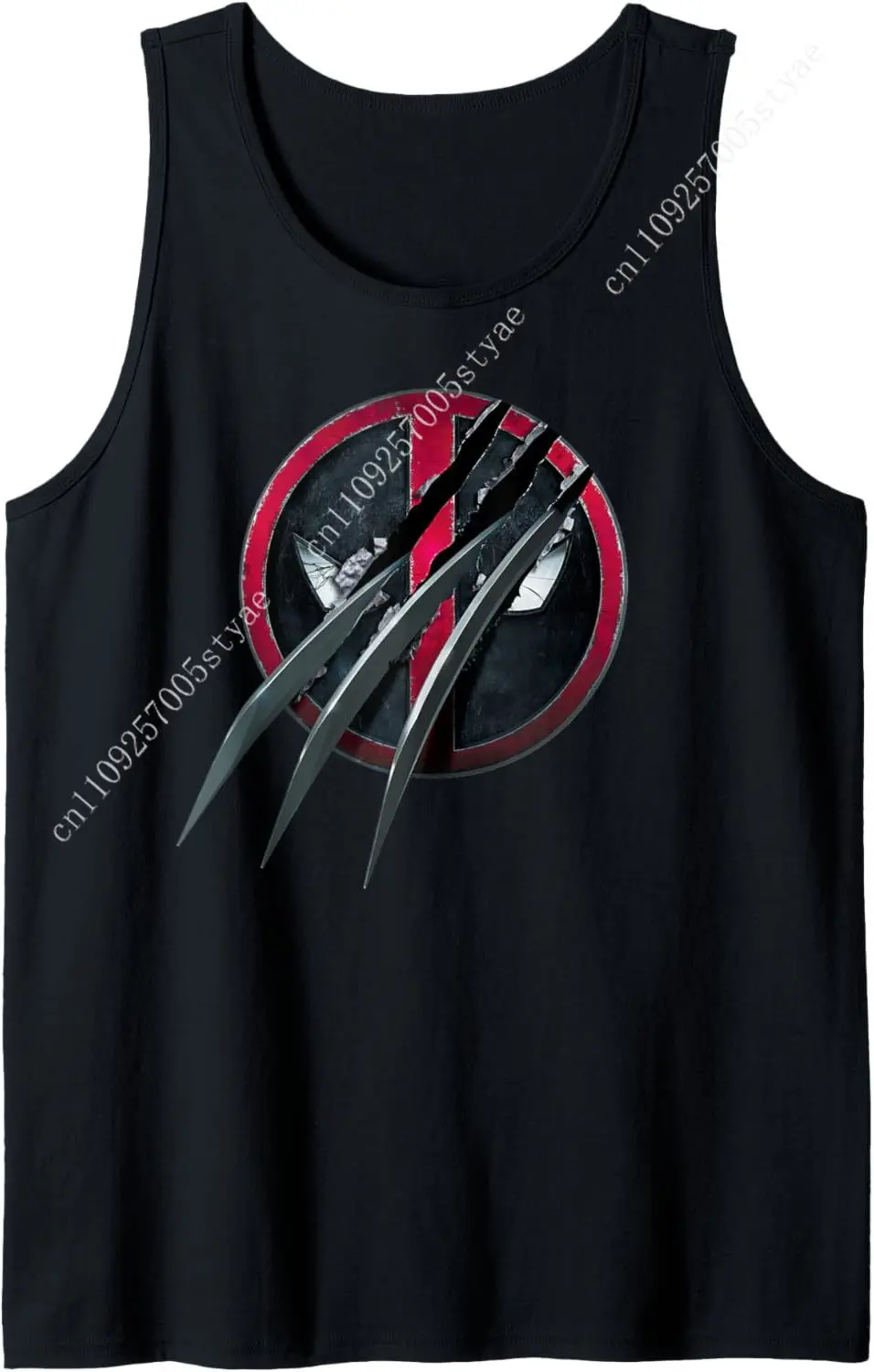 Marvel Studios Deadpool & Wolverine Slashed Icon with Claws Tank Top
Marvel Studios Deadpool & Wolverine Slashed Icon with Claws Tank Top