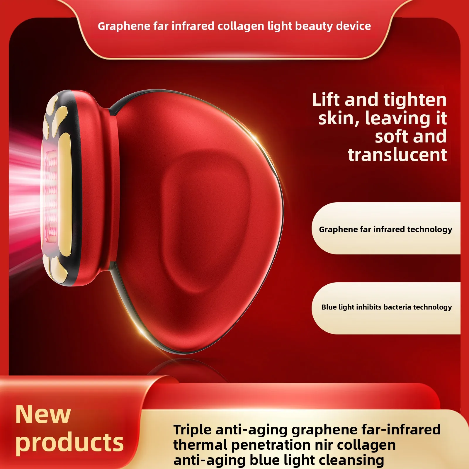 Ice Compress Collagen Light Beauty Instrument Face Massage Instrument Graphite Hot Compress Current Red Light 6D High Power
Ice Compress Collagen Light Beauty Instrument Face Massage Instrument Graphite Hot Compress Current Red Light 6D High Power