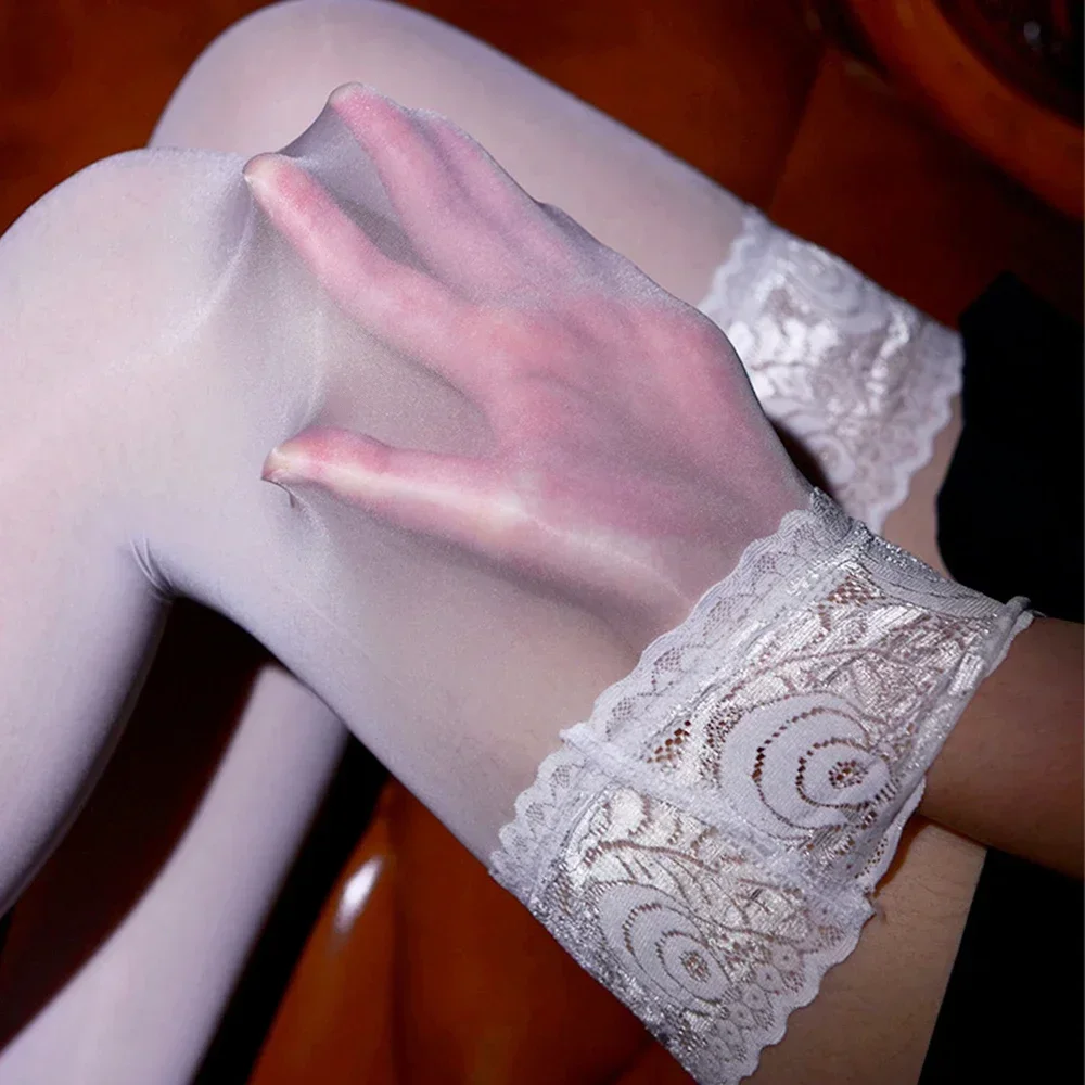 Oil Shiny Thigh High Stockings Floral Lace Top Silicone Hold Up Medias Women Sexy Transparent Underwear Party Hosiery
Oil Shiny Thigh High Stockings Floral Lace Top Silicone Hold Up Medias Women Sexy Transparent Underwear Party Hosiery