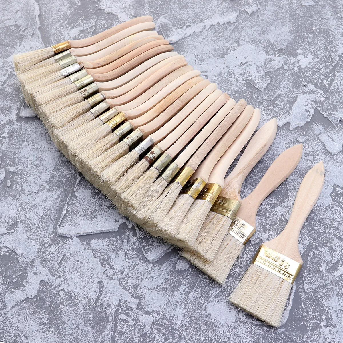 23pcs Brush Wooden Bristle Natural Walls Furniture Artist Masonry Bristle Paint Brush Smooth Handle Ideal Painting
23pcs Brush Wooden Bristle Natural Walls Furniture Artist Masonry Bristle Paint Brush Smooth Handle Ideal Painting