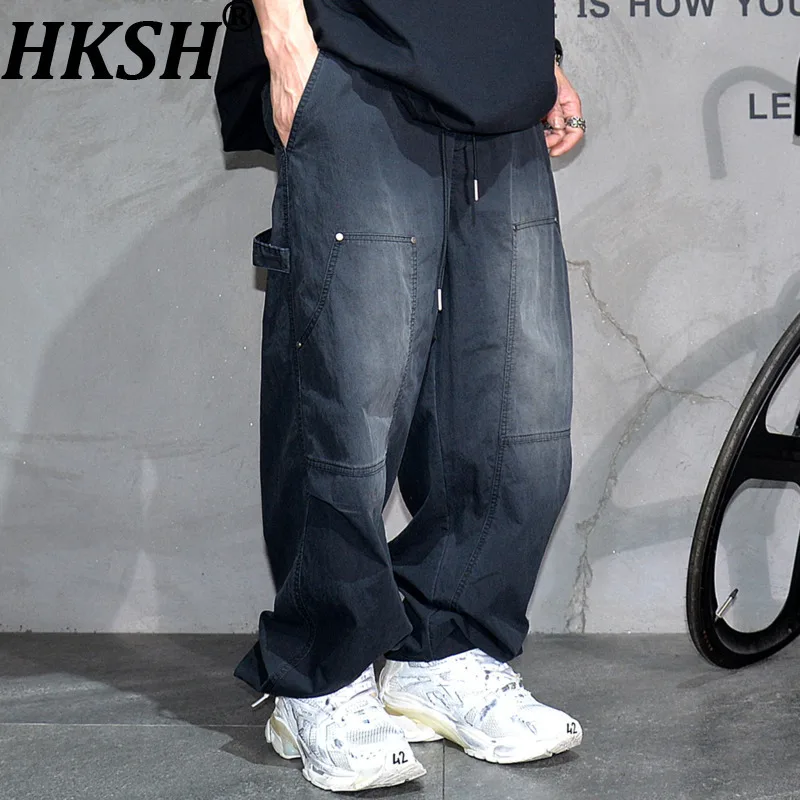 HKSH Spring Summer Autumn New Men Trendy Washed Outdoor Fashion Drawstring Pockets Casual Chic Logging Straight Pants Ins HK7368
HKSH Spring Summer Autumn New Men Trendy Washed Outdoor Fashion Drawstring Pockets Casual Chic Logging Straight Pants Ins HK7368