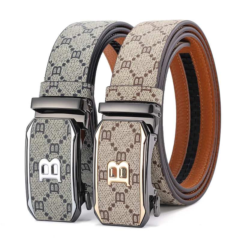 Men's Fashion Belt Luxury Brand Printed Automatic Buckle Waist Belt Business Casual PU Leather Belt for Jeans
Men's Fashion Belt Luxury Brand Printed Automatic Buckle Waist Belt Business Casual PU Leather Belt for Jeans